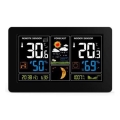 Stație meteo cu display LCD încărcare USB negru