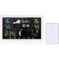 Stație meteo cu ecran color, 5V/2xAAA, albă