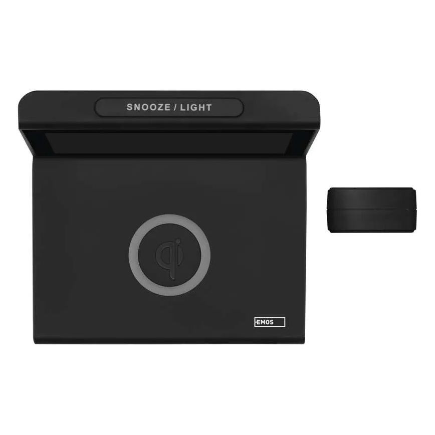 Stație meteo cu încărcare fără fir 5V, 2xAA + 2xAAA, negru