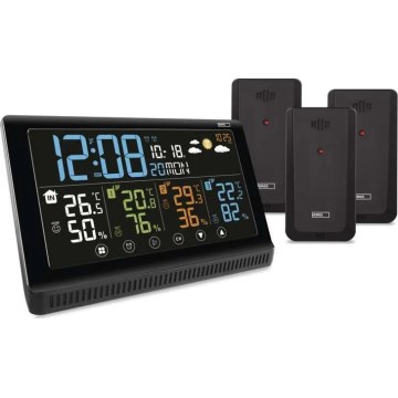 Stație meteo fără fir cu trei senzori 5V/3xAAA + 2xAAA
