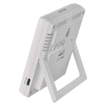 Stație meteo neagră, 5V, 2x AAA + 2x AAA