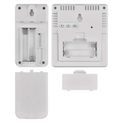 Stație meteo neagră, 5V, 2x AAA + 2x AAA