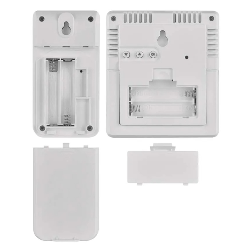 Stație meteo neagră, 5V, 2x AAA + 2x AAA
