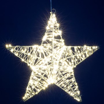 Stea decorativă LED pentru Crăciun, 45 cm, 320 LED, 230 V, alb cald