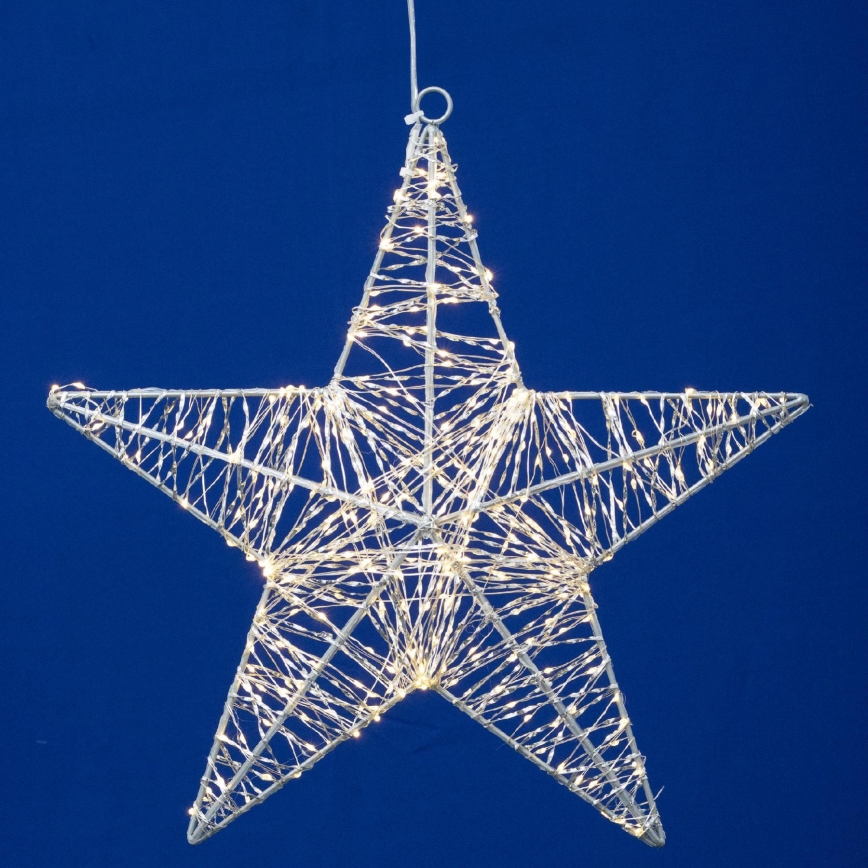 Stea decorativă LED pentru Crăciun, 45 cm, 320 LED, 230 V, alb cald