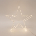 Stea LED decorativă de Crăciun pentru exterior 140xLED/2,1W/230V IP44 alb cald 60 cm