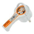 Ștecher îndoit 230V/16A alb