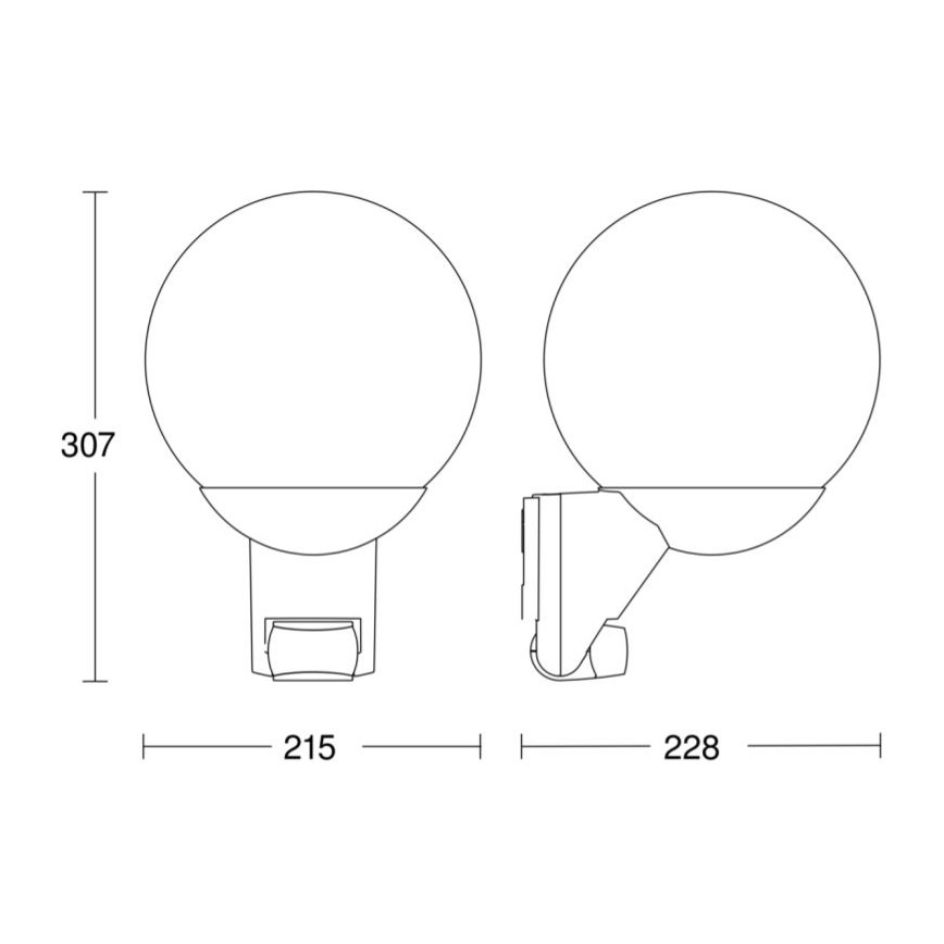 STEINEL 005917- Aplică perete exterior cu senzor L585S 1xE27/60W alb IP44
