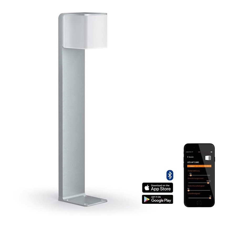 Steinel 055486 - LED Lampă exterior cu senzor CUBO LED/9,5W/230V IP44 argintiu