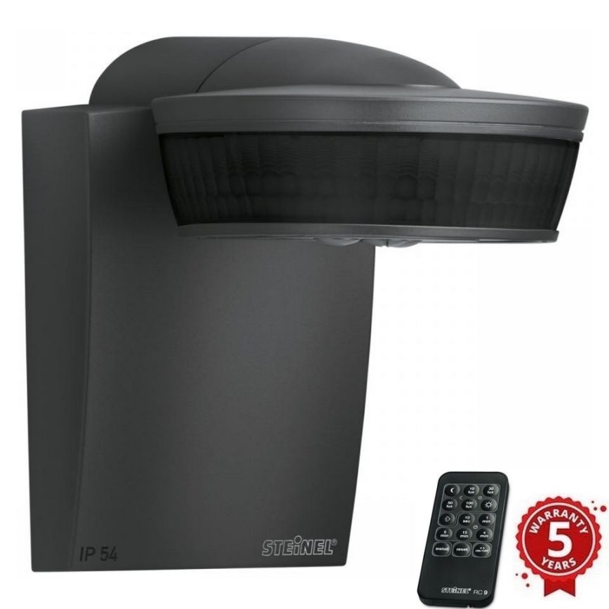 Steinel 059538 - Senzor de mișcare SensIQ IP54 negru + telecomandă