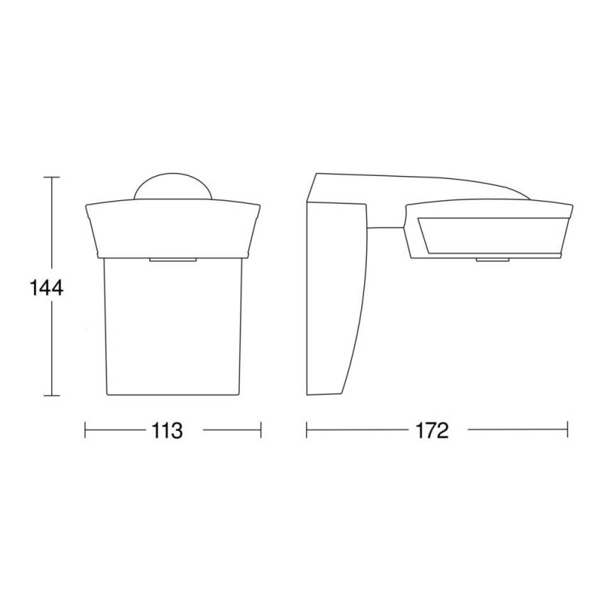 Steinel 059538 - Senzor de mișcare SensIQ IP54 negru + telecomandă