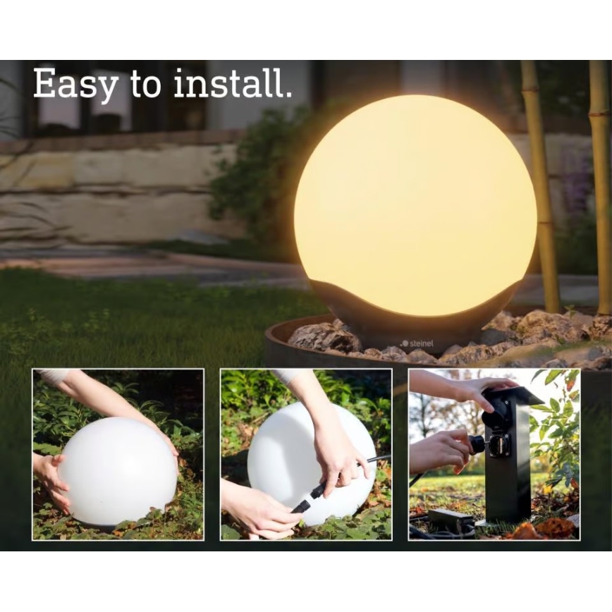 Steinel 089375 - Lampă LED RGBW de exterior cu senzor, 9,07 W, 24 V, 400 mm, IP65