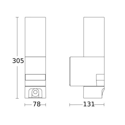 Steinel 092597 - Corp de iluminat LED de exterior cu senzor și cameră L 620, 13,5W/230V, IP44