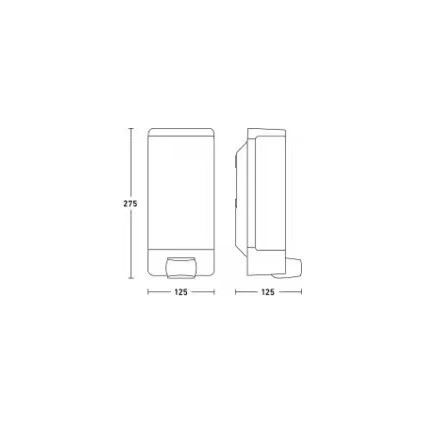 Steinel 094263 - Placă pentru număr de casă cu senzor 1xE27/15W/230V L 14 S IP44
