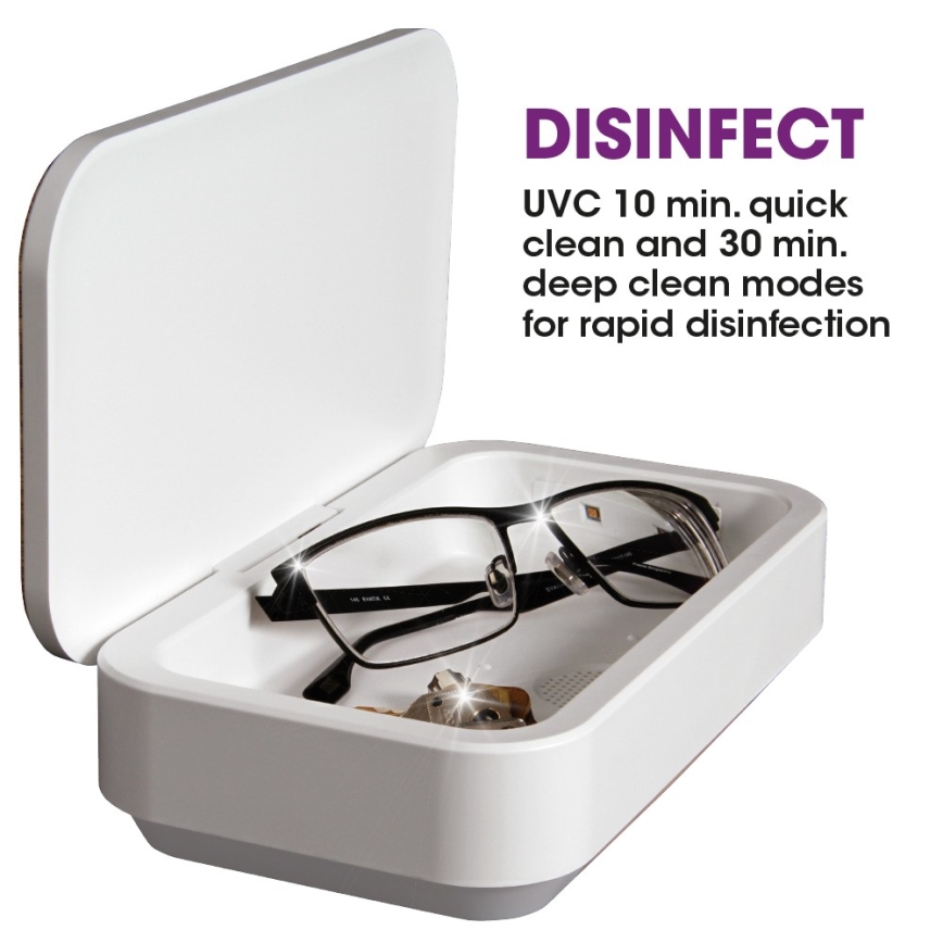Sterilizator UV pentru măști și obiecte mici + încărcare Qi 10W/9V