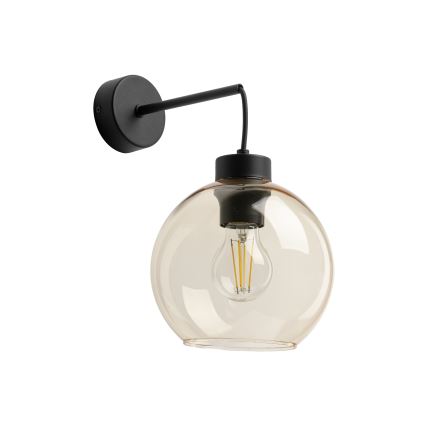 Difuzor din sticlă de schimb pentru aplică de perete și candelabru CUBUS E27, Ø 18 cm, bej fumuriu