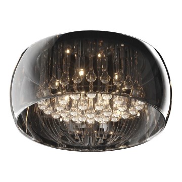 Sticlă de rezervă pentru candelabru și plafonieră cu soclu G9, diametru 50 cm, gri fumuriu