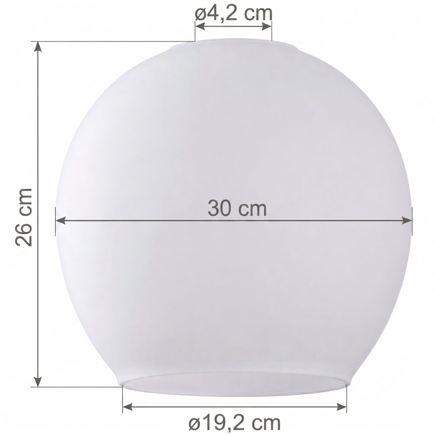 Sticlă de rezervă pentru candelabrul KULA E27, diametru 30 cm, alb