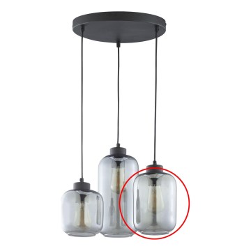 Sticlă de rezervă pentru lustra GRAFIT E27, Ø 14 cm, gri fumuriu