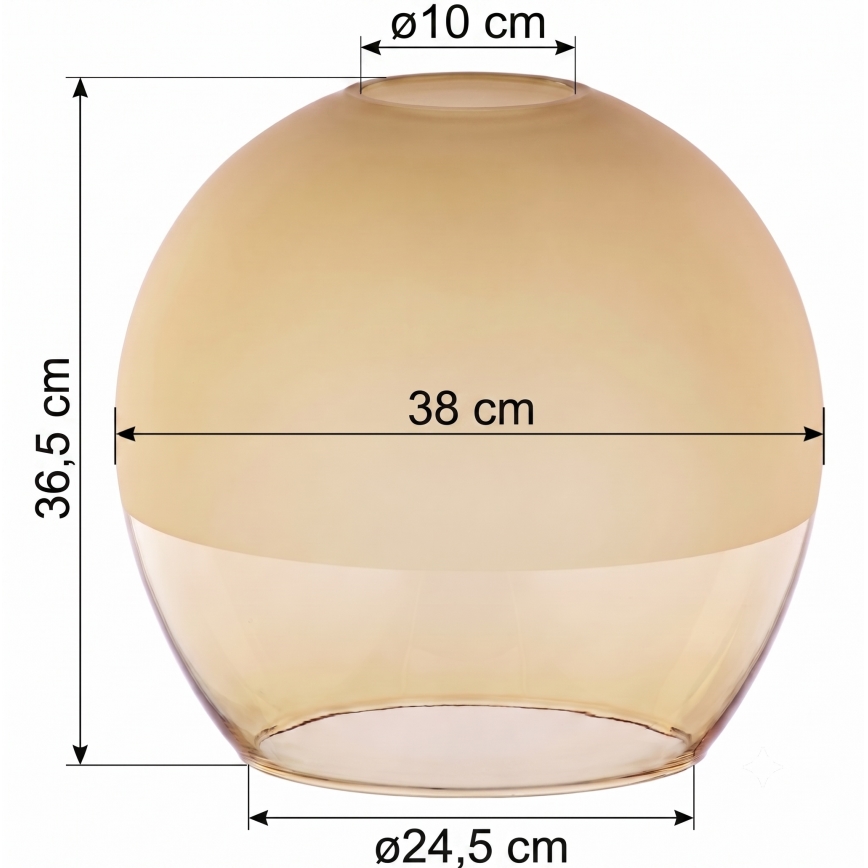 Sticlă de rezervă pentru lustră KULA E27, Ø 38 cm, bej fumuriu