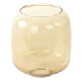 Sticlă de schimb pentru candelabru E27, diametru 14 cm, maro fumuriu