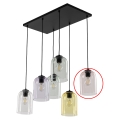 Sticlă de schimb pentru candelabru E27, diametru 14 cm, roz fumuriu
