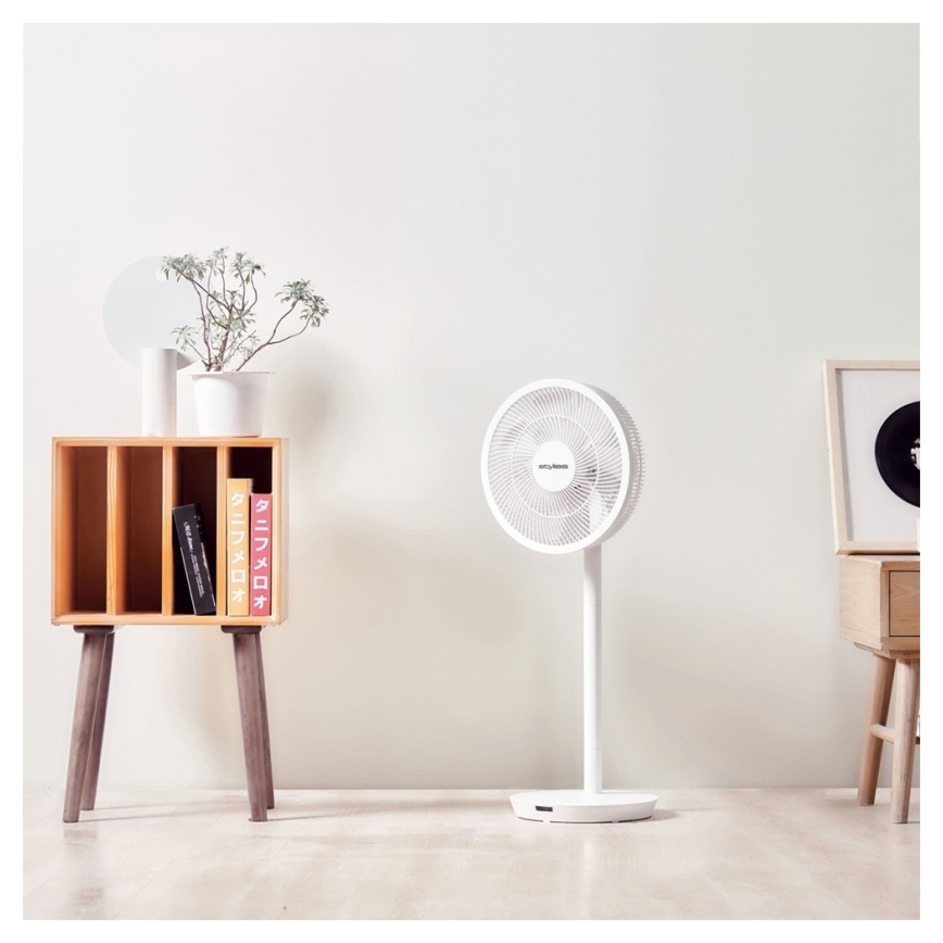 Stylies - Ventilator de podea 2 în 1 ANTILA 25 W/230 V 88 cm alb + telecomandă