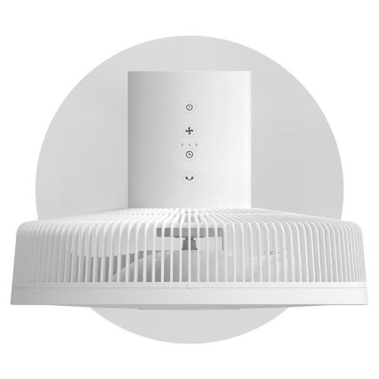 Stylies - Ventilator de podea 2 în 1 ANTILA 25 W/230 V 88 cm alb + telecomandă