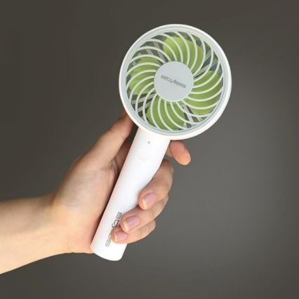 Stylies - Ventilator portabil reîncărcabil LACERTA 4W/5V 2500 mAh alb