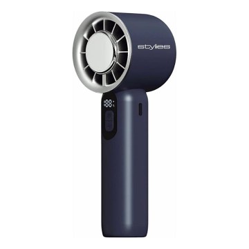 Stylies - Ventilator portabil reîncărcabil LACERTI 8W/5V 3000 mAh albastru
