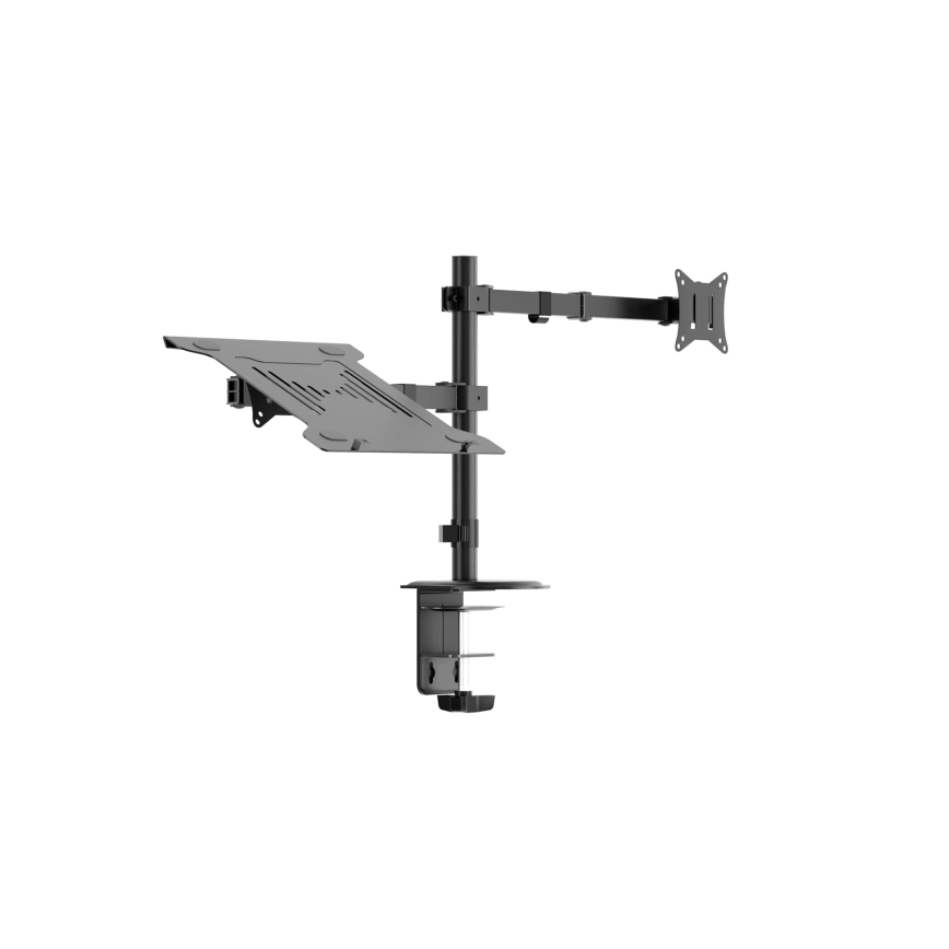 Suport ajustabil pentru monitor și laptop LEVANO negru