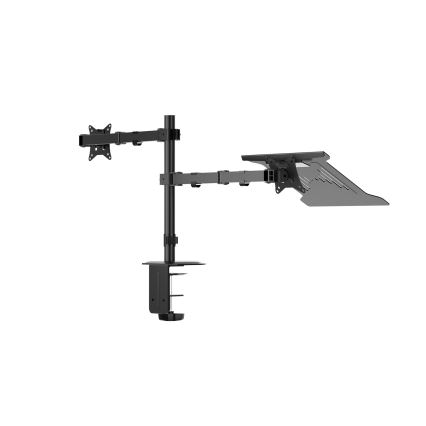 Suport ajustabil pentru monitor și laptop LEVANO negru