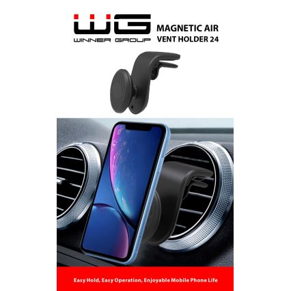 Suport auto magnetic de telefon Winner Group negru