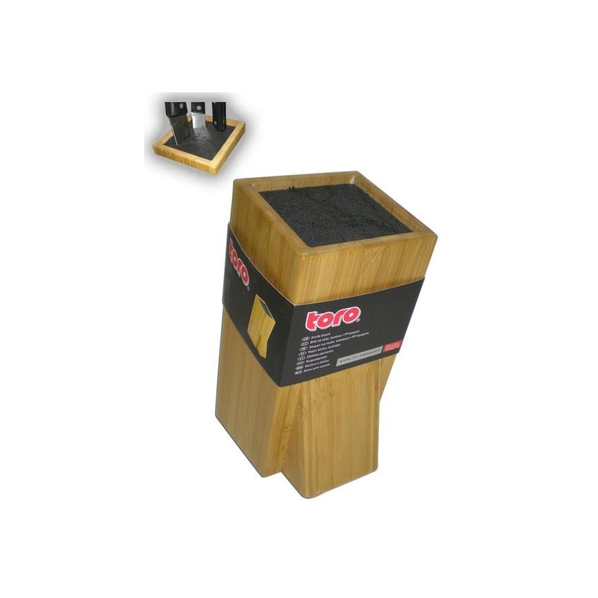 Suport de cuțite cu inserție flexibilă 23,8x11 cm bambus