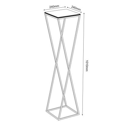 Suport de flori 100x24 cm alb