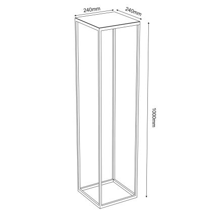 Suport de flori 100x24 cm auriu