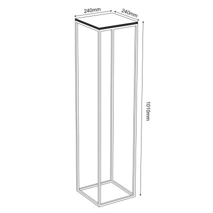 Suport de flori 100x24 cm negru