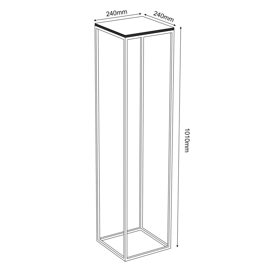Suport de flori 100x24 cm negru