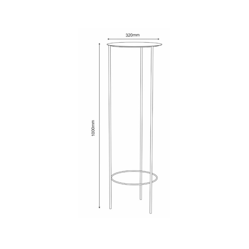 Suport de flori 100x32 cm auriu