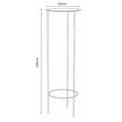 Suport de flori 100x32 cm negru