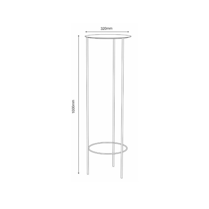 Suport de flori 100x32 cm negru