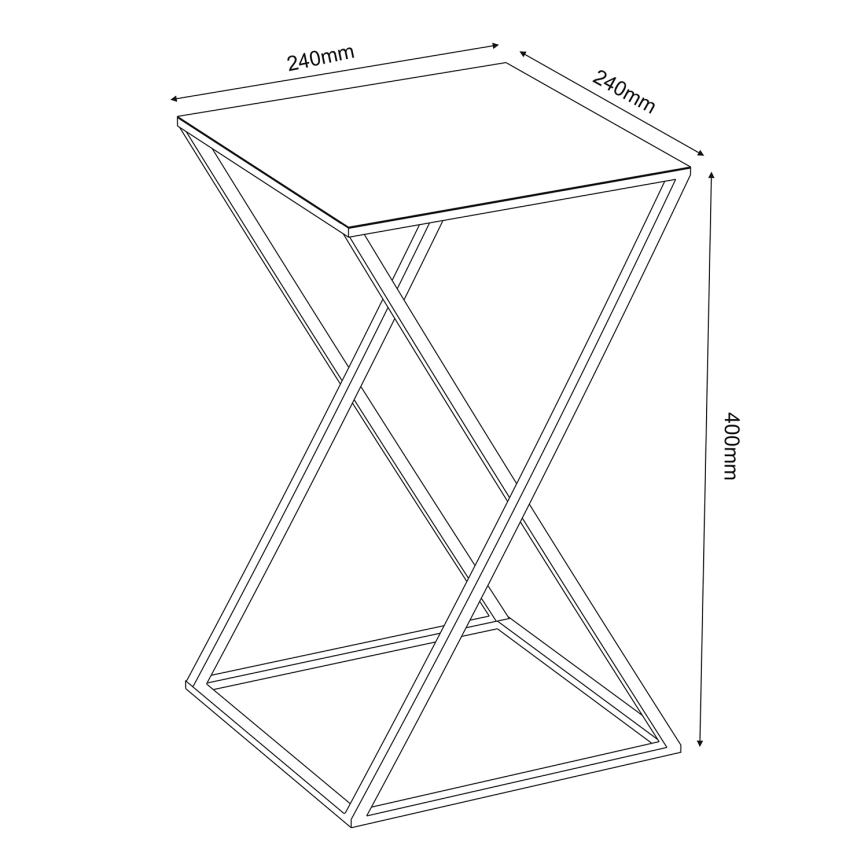Suport de flori 40x24 cm auriu