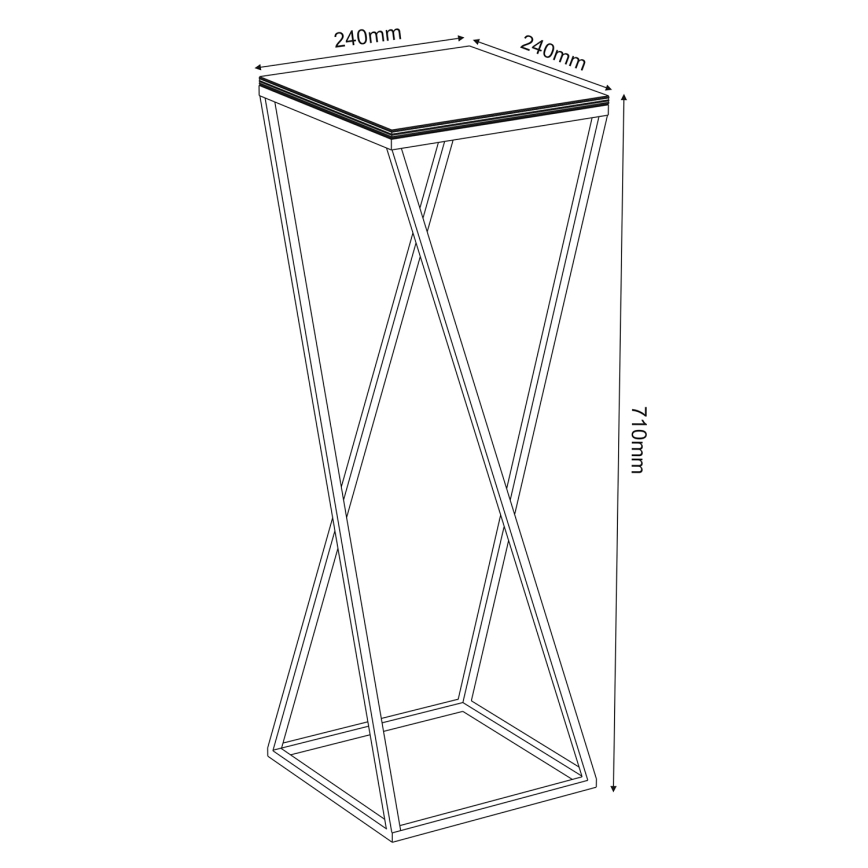 Suport de flori 70x24 cm alb