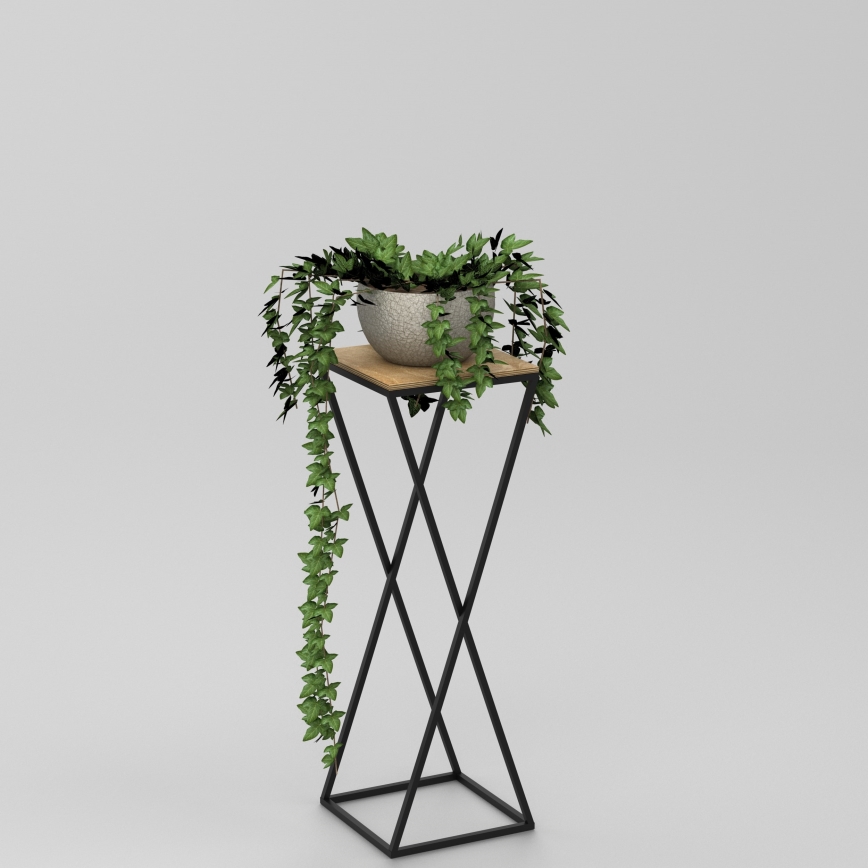 Suport de flori 70x24 cm negru