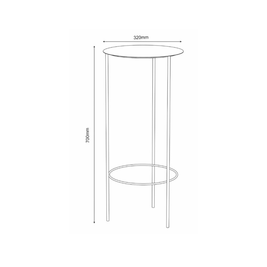 Suport de flori 70x32 cm auriu