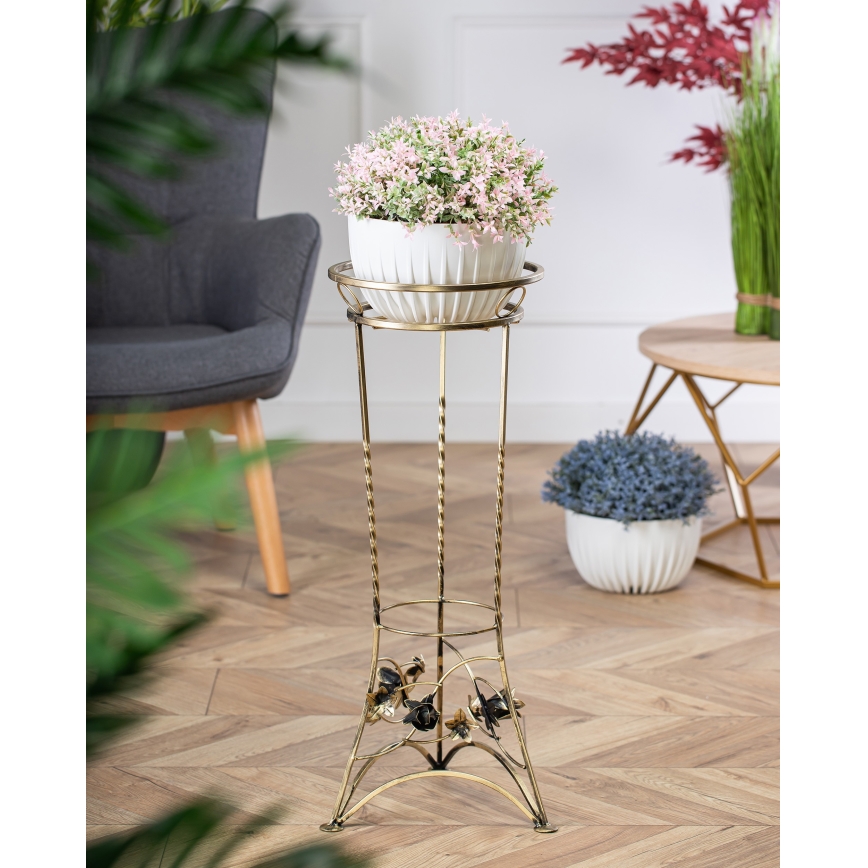 Suport de flori 72x28 cm auriu