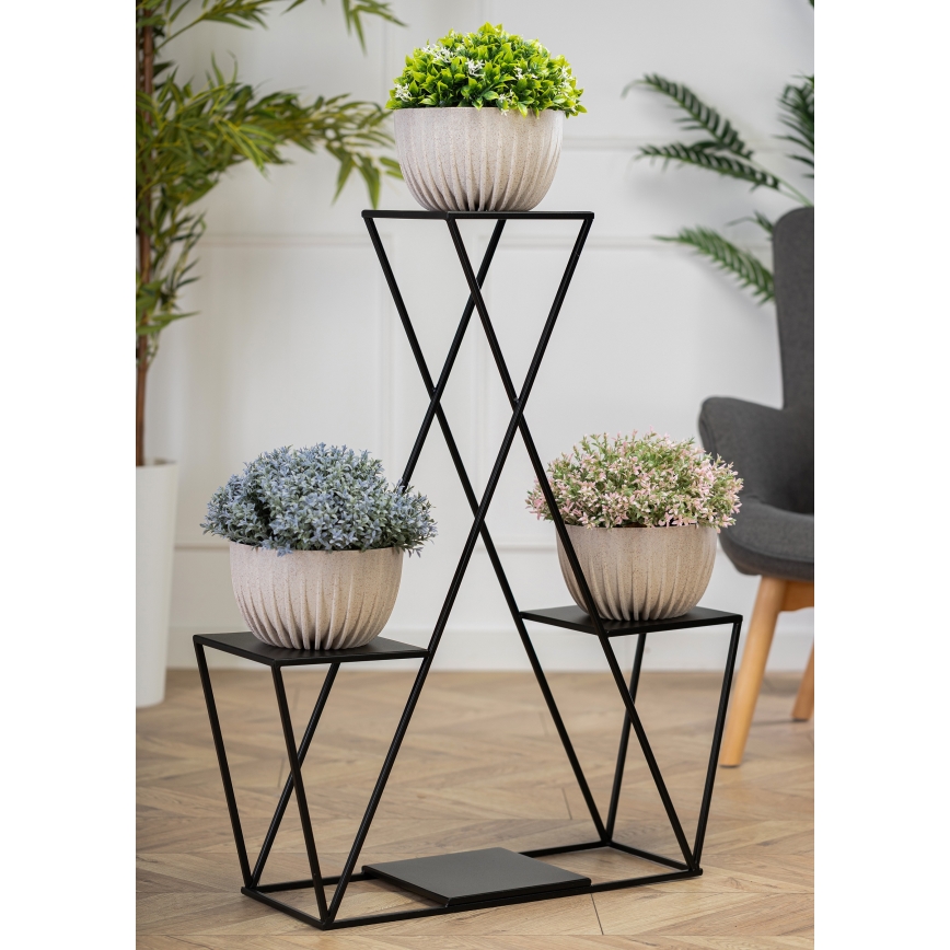 Suport de flori 95x78 cm negru