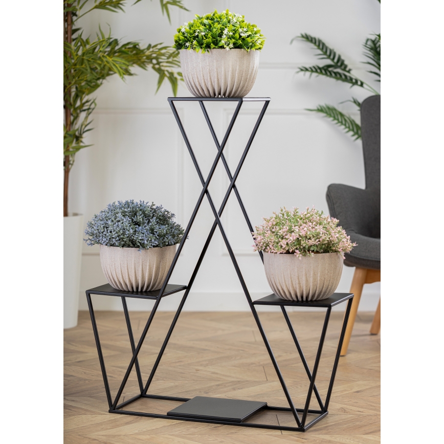 Suport de flori 95x78 cm negru