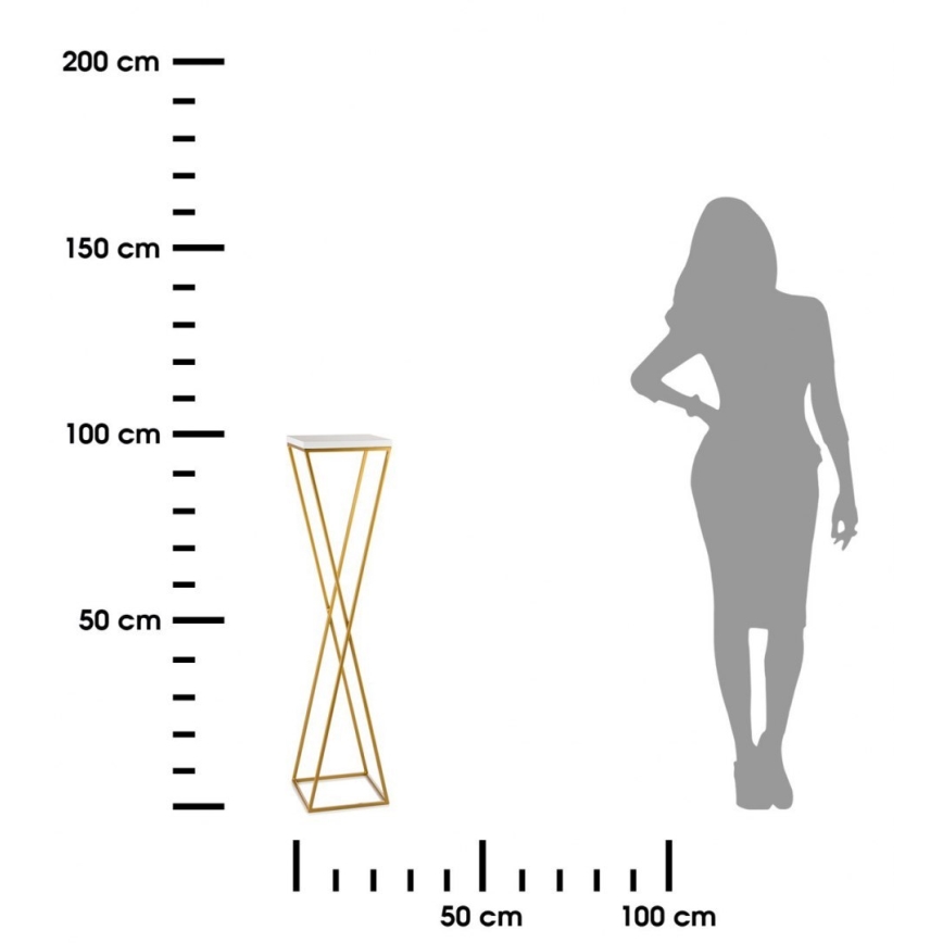 Suport de flori LOFT 100x24 cm auriu/negru