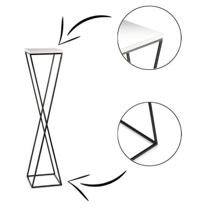 Suport de flori LOFT 100x24 cm negru/alb